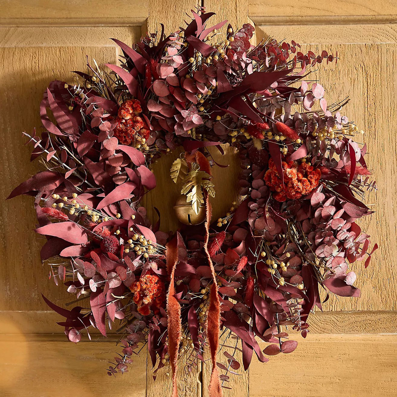 Dried Vermilion Ember Wreath