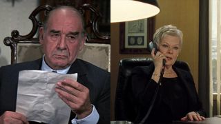 Robert Brown in The Living Daylights and Dame Judi Dench in Casino Royale, as M.