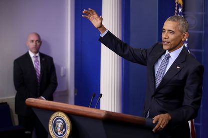 President Barack Obama gives his last press conference