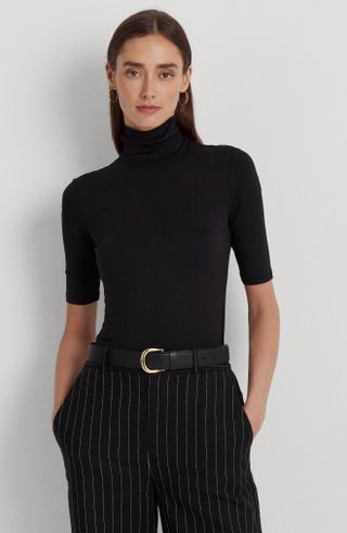 Lauren Ralph Lauren, Jersey Turtleneck Top