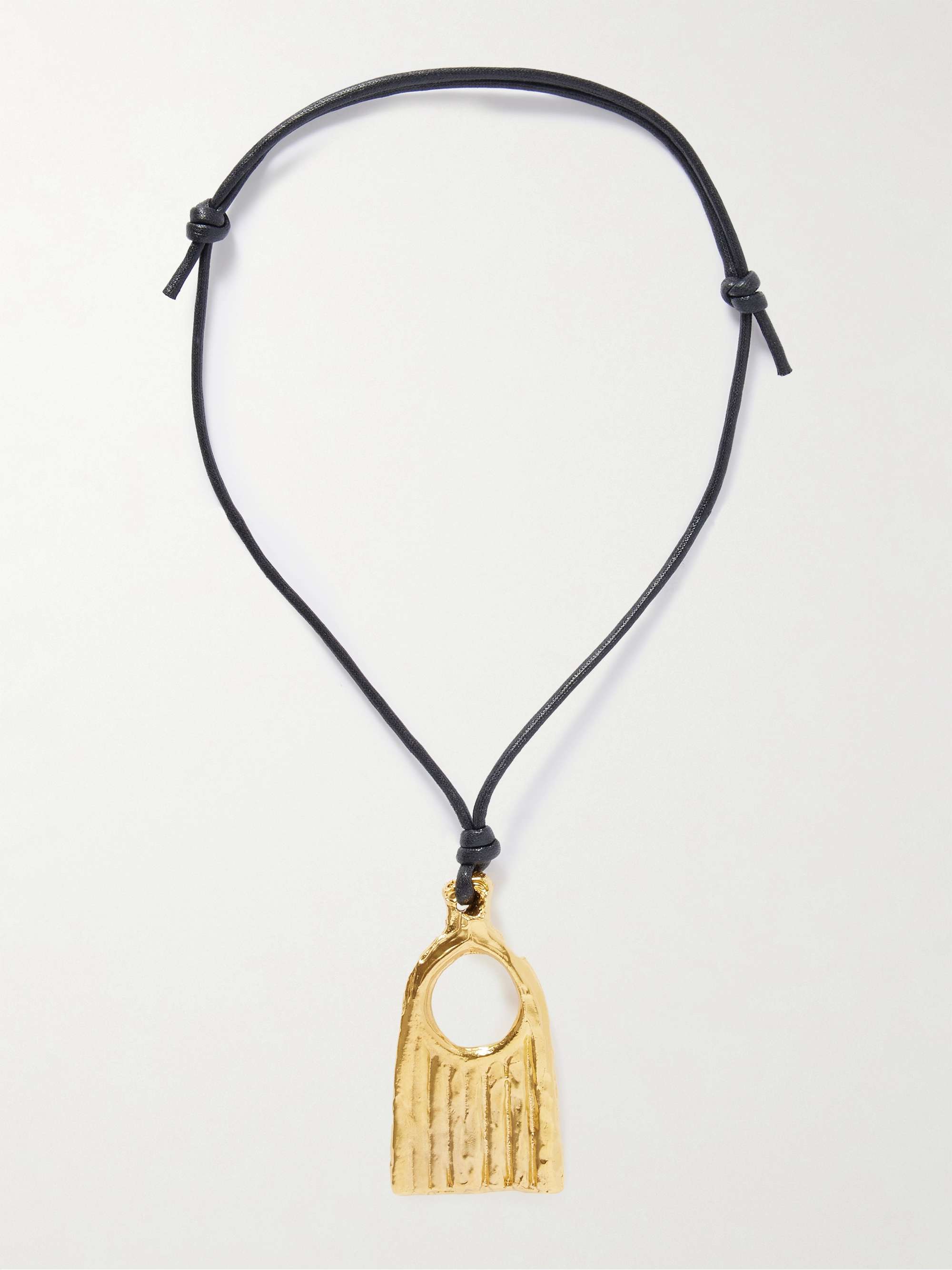 The Vanitas Cord and Recycled Gold-Plated Necklace