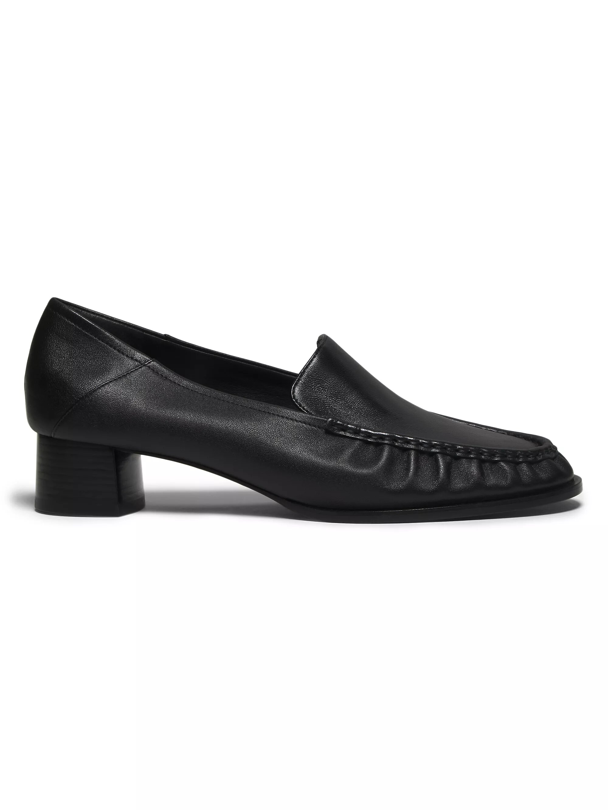 Nadia Leather Heeled Loafers