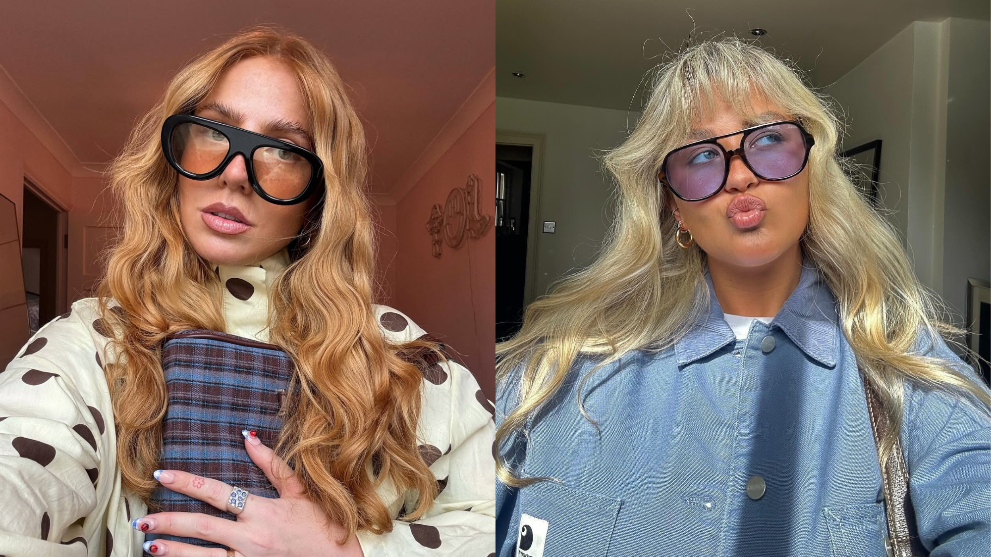 two women with color-treated hair