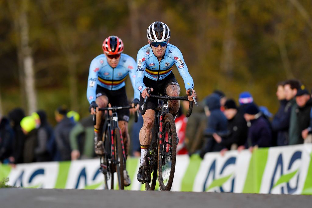 COL DU VAM DRENTHE NETHERLANDS NOVEMBER 07 Eli Iserbyt of Belgium competes during the 19th UEC European Cyclocross Championships 2021 Mens Elite EuroCross21 UECcycling on November 07 2021 in Col du Vam Drenthe Netherlands Photo by Luc ClaessenGetty Images