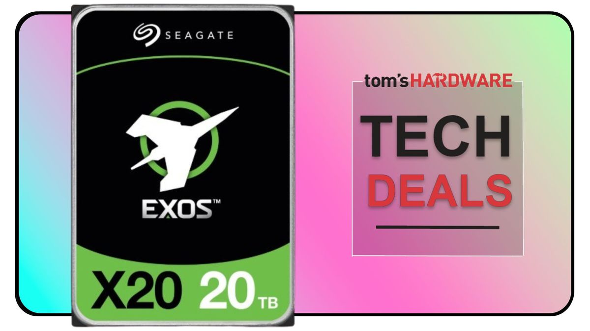 20TB Seagate Exos X20 HDD is only $16 per Terabyte — massive Newegg discount deal