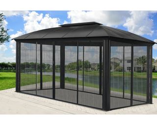 Paragon 12 ft. x 12 ft. Hard Top Gazebo with Sliding Screen