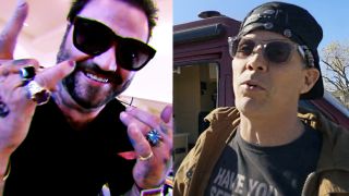 Bam Margera in blockheaDs in Britain, Steve-O in Jackass Forever