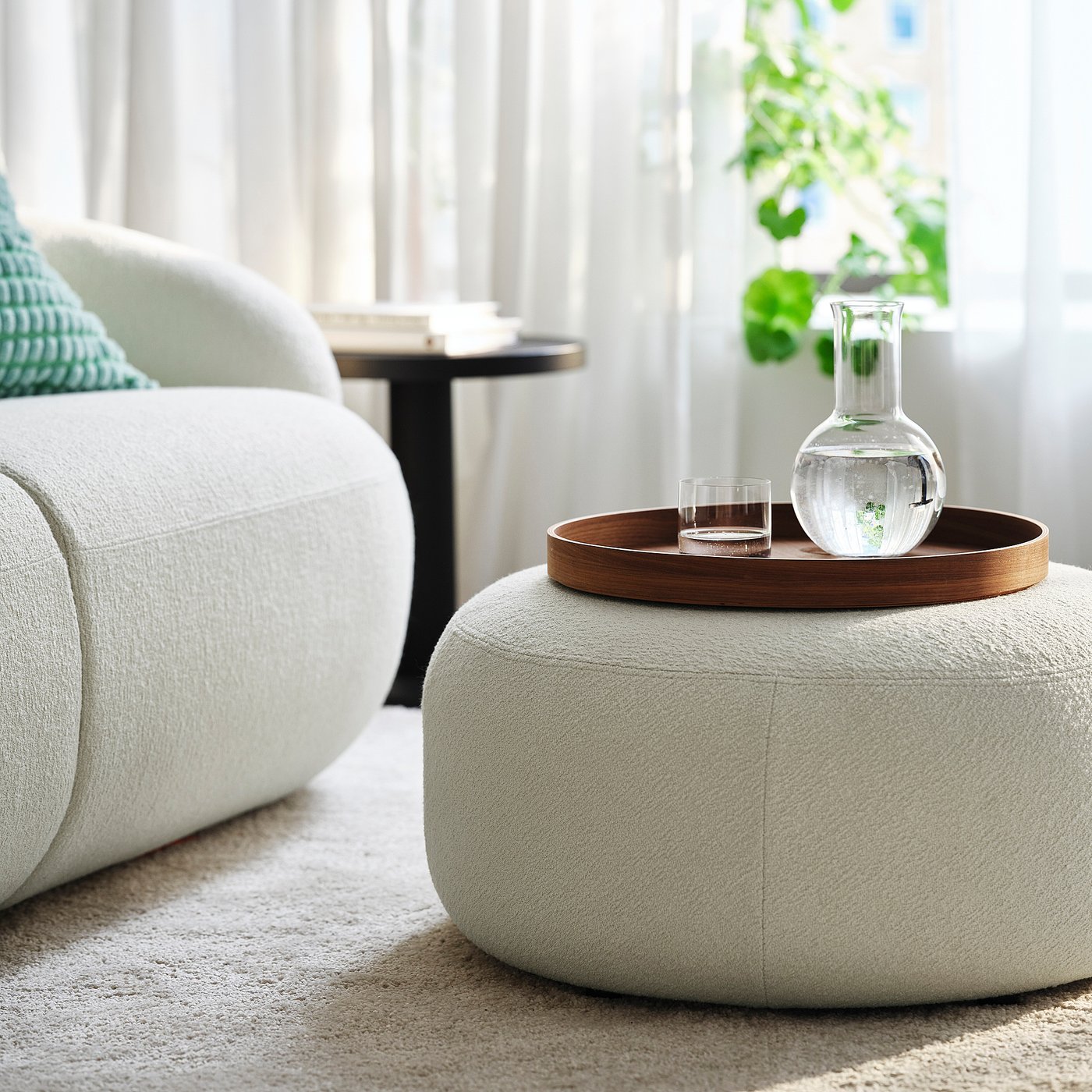 Lilles&amp;Auml;ter Pouffe - Axvall Off-White
