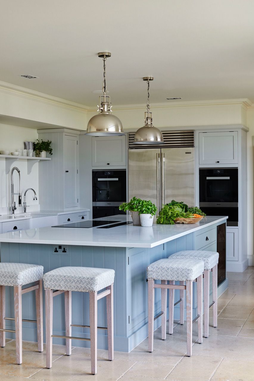 Pastel blue kitchen