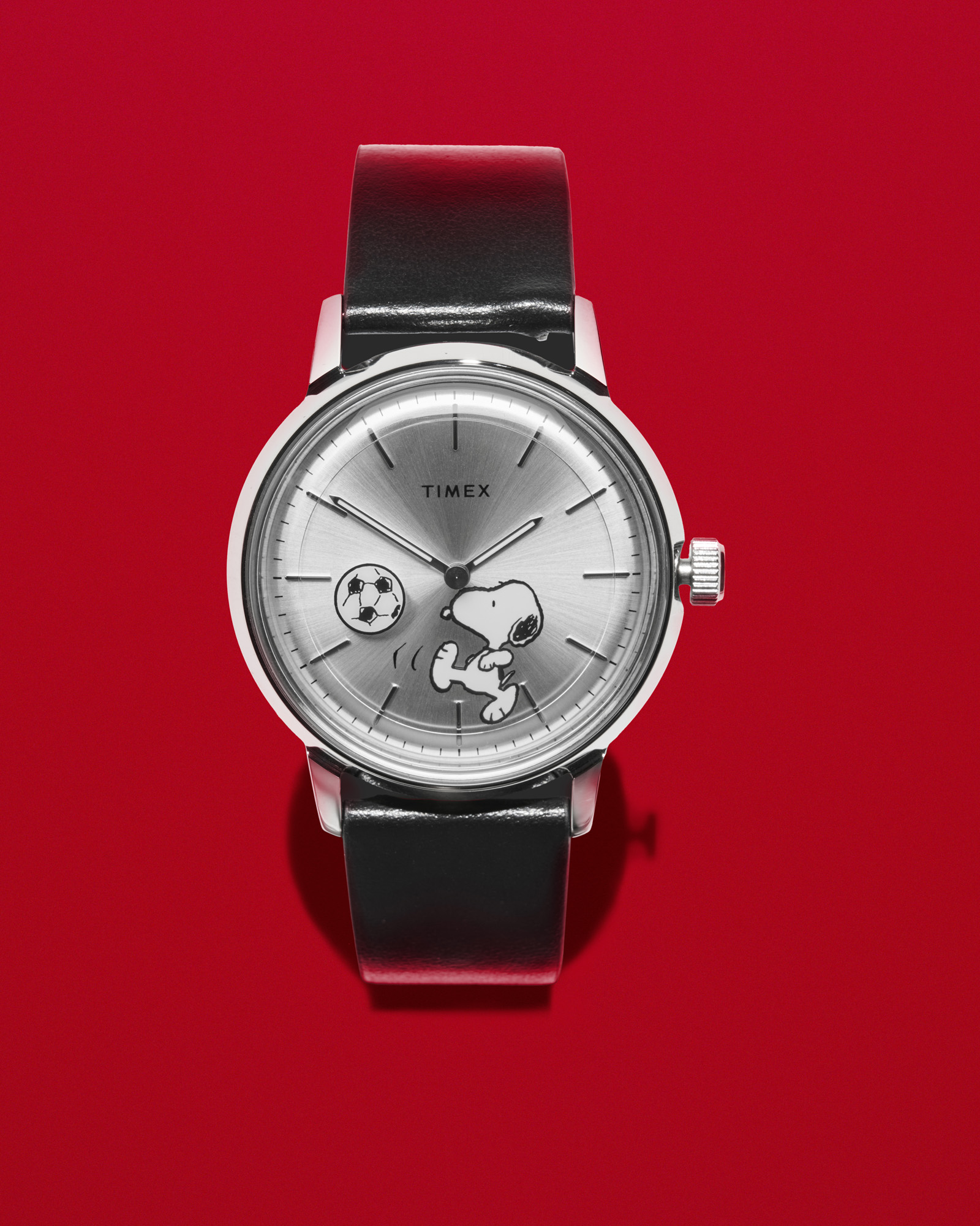 snoopy watch on a red background