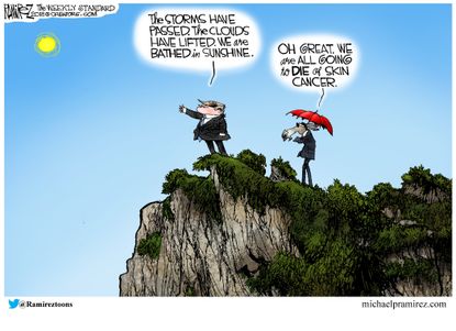 Political cartoon U.S. Trump Democrats partisanship