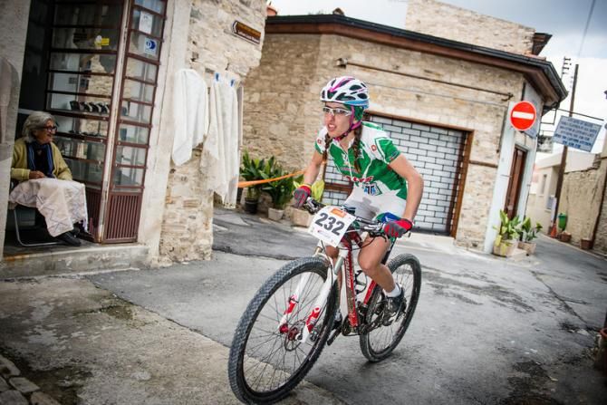 A rider out on course