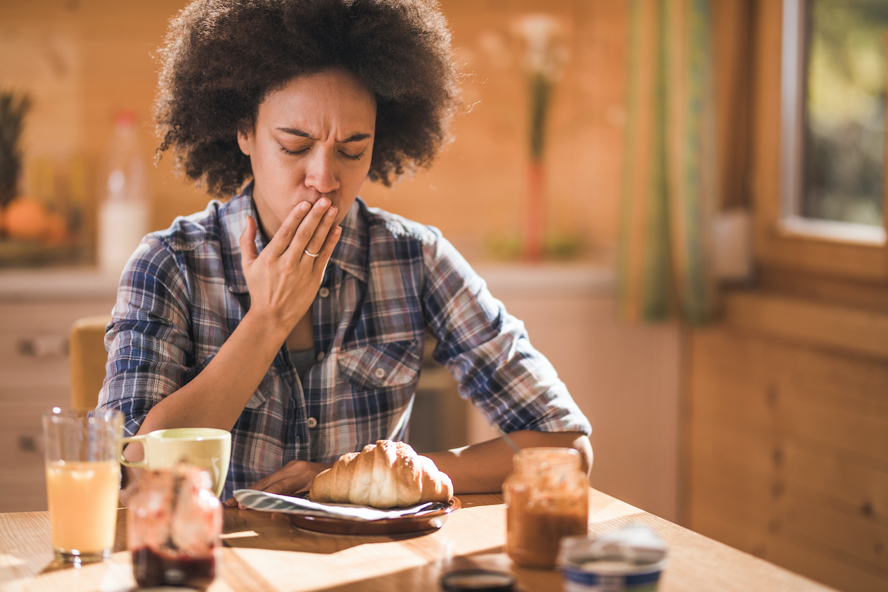 woman feeling nauseous