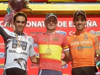 Elite Men Road Race - Rojas beats Contador