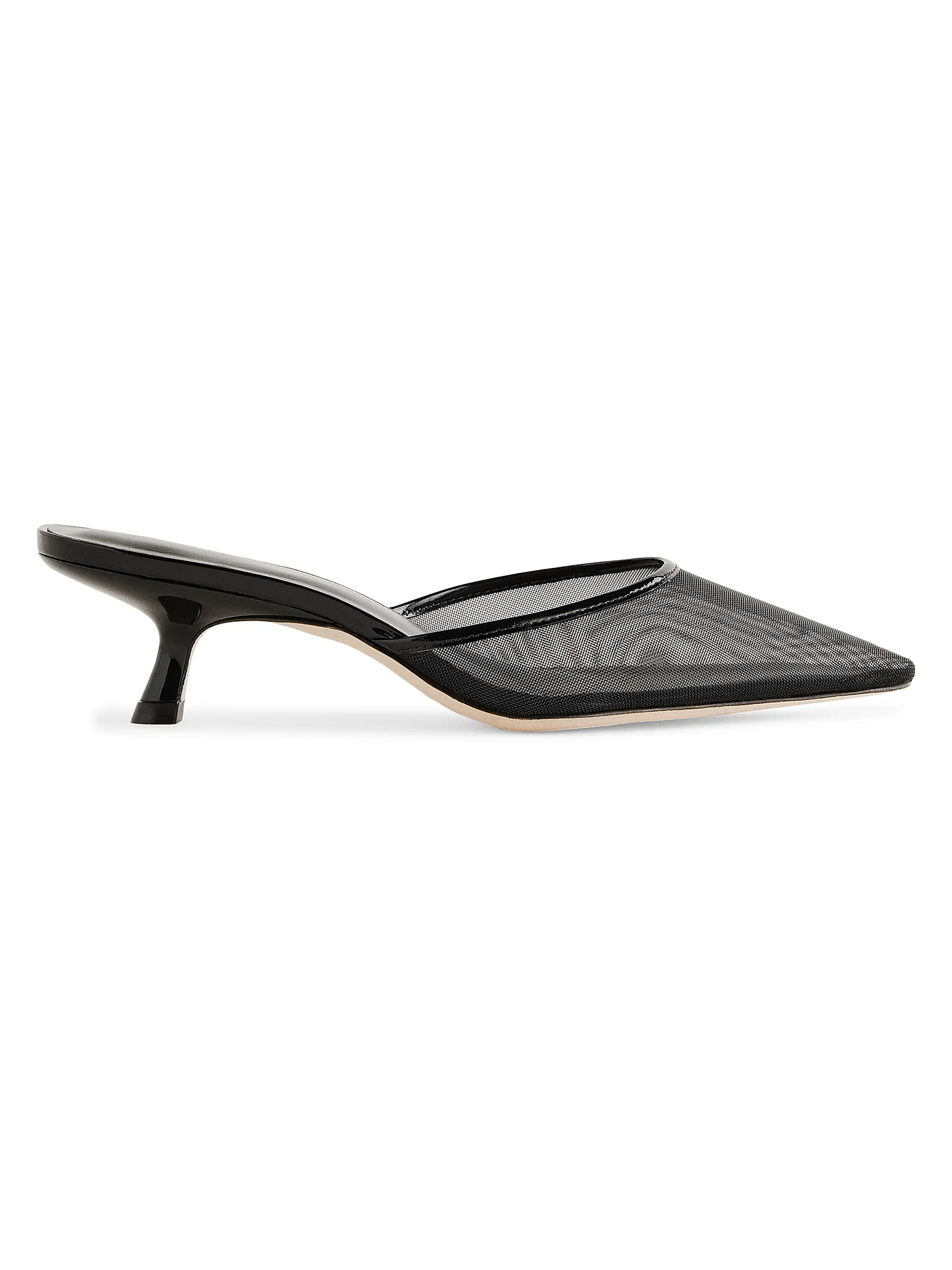 Wilda 50mm Mesh Kitten-Heel Mules
