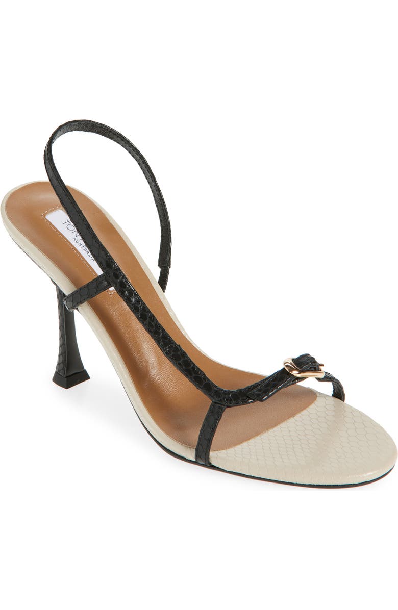 Snakeskin Embossed Slingback Sandal
