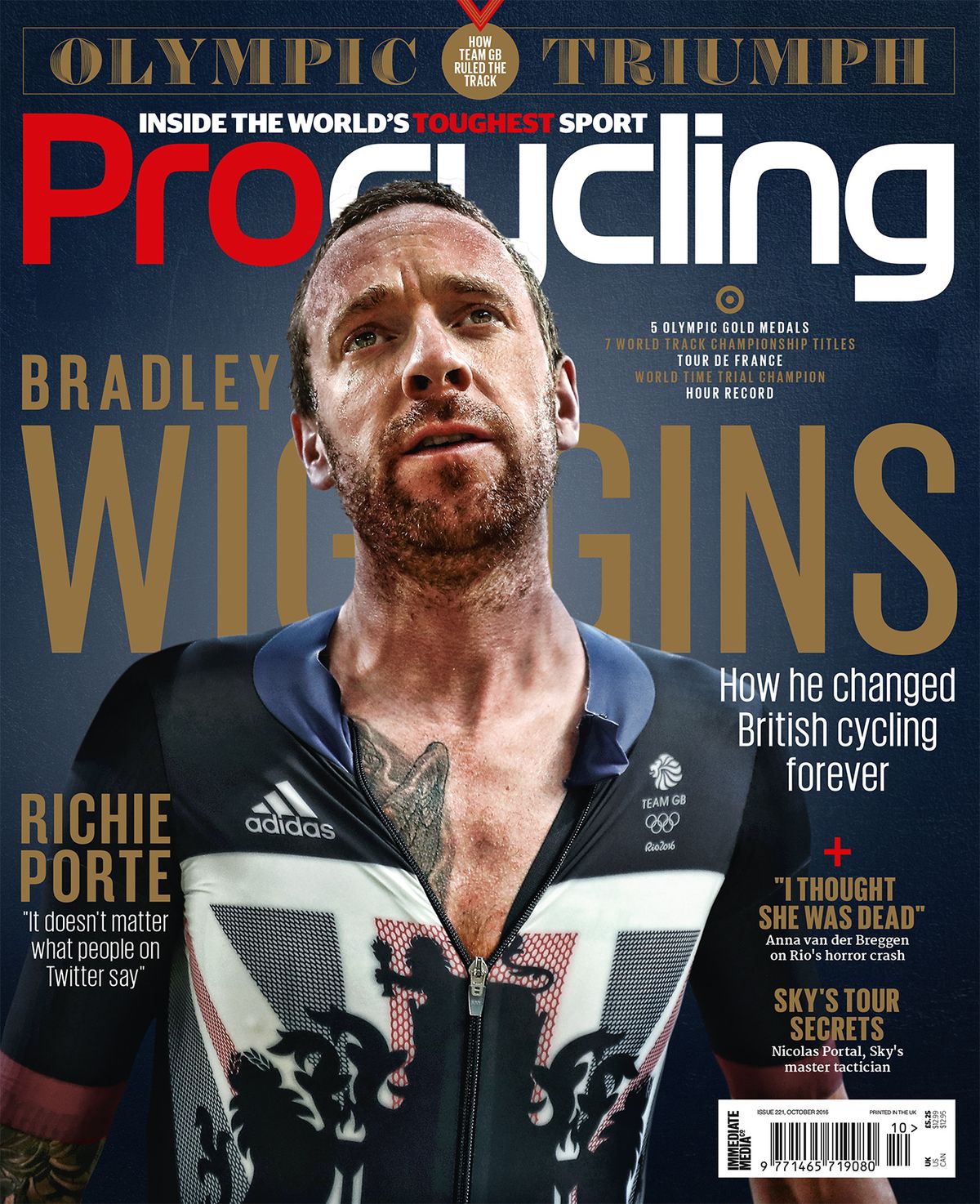 Bradley Wiggins on the cover of the latest issue of Pro Cycling
