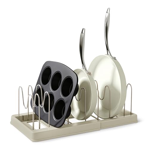 Amazon Basics Cookware and Bakeware Organizer, Includes 10 Dividers, Stainless Steel, Expandable From 30.98 Cm -52.6 Cm.