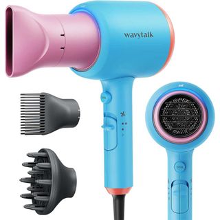 pink and blue Wavytalk hair dryer