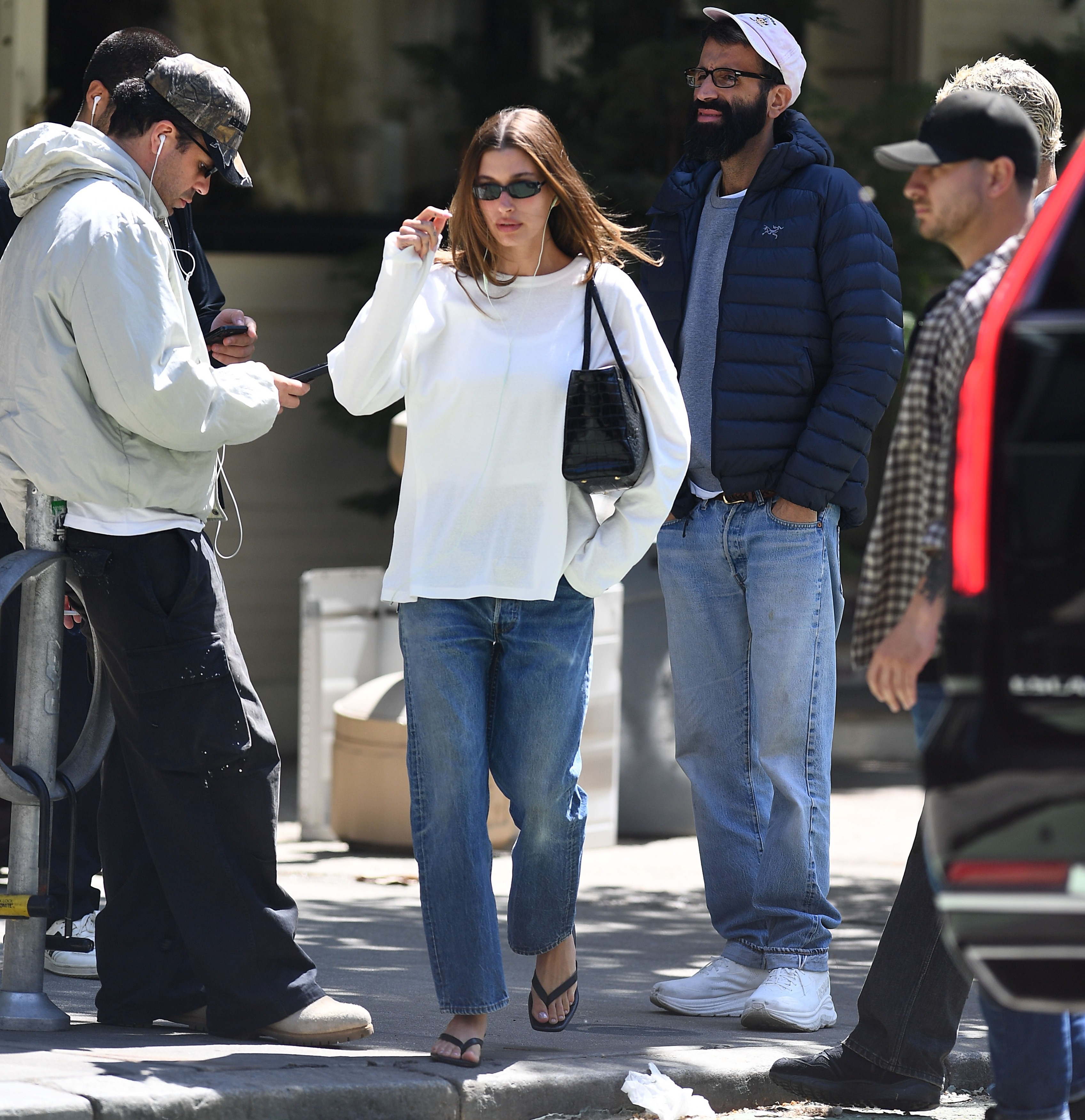 Hailey Bieber Copies Bella Hadid's Take on a Popular Spring 2026 Denim Trend