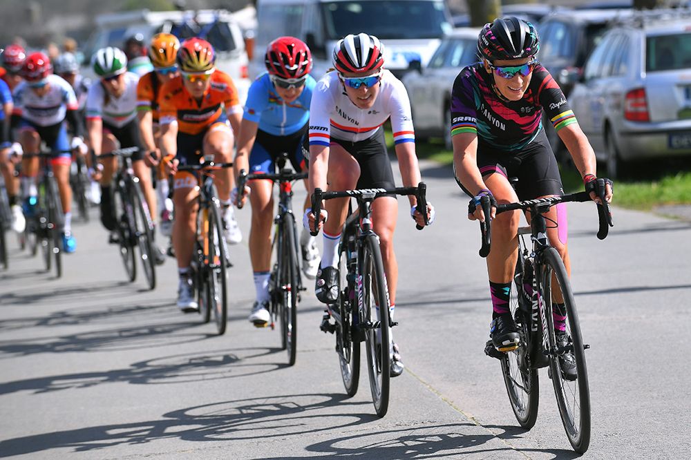 The peloton in action during the 2017 Tour of Flanders Women
