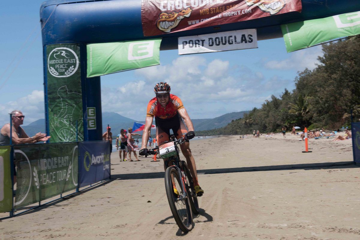 Leandre Bouchard crossing the line