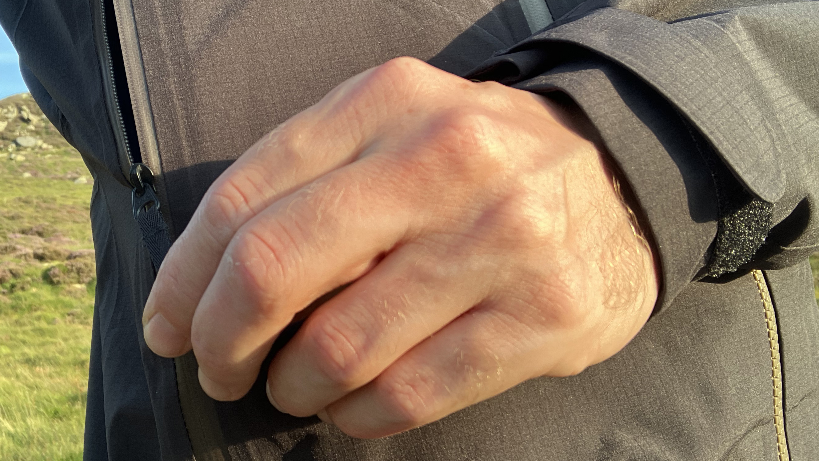 Velcro cuffs on the 66-Degrees North Ljósufjöll Gore-Tex Shell Jacket