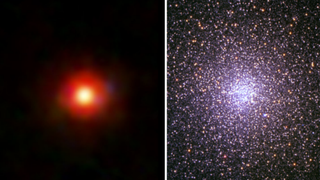 Did Little Red Dot like the one on the left evolve into globular clusters like 47 Tucanae (right)?