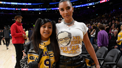  Kim Kardashian and daughter North West