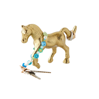 A gold horse jewelry holder