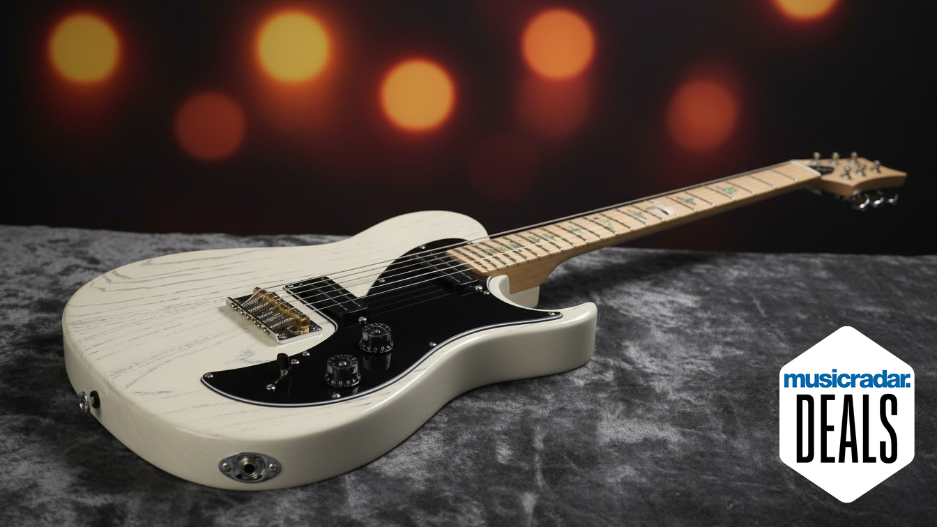 White PRS on a marble surface