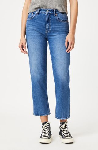 Savannah High Waist Crop Relaxed Straight Leg Jeans