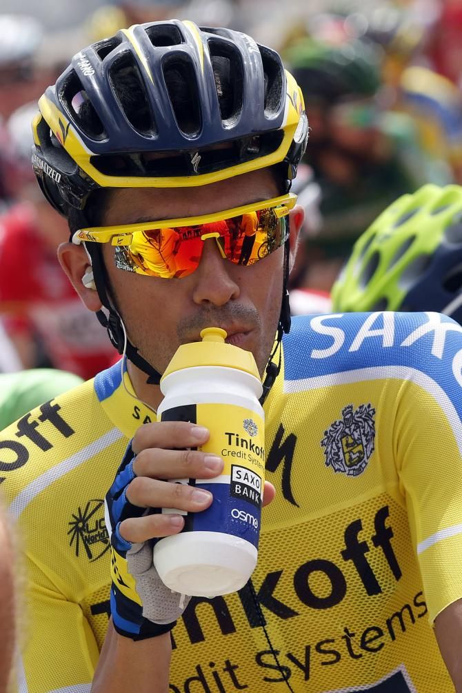 Alberto Contador was happy to make it through the team time trial