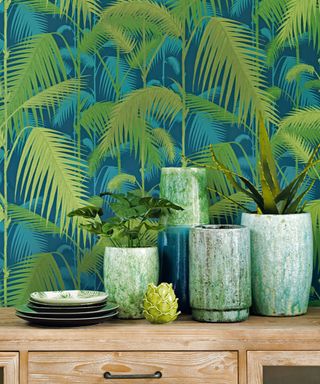 tropical decoration with yellowy shades