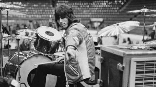Cozy Powell onstage with Rainbow in 1975