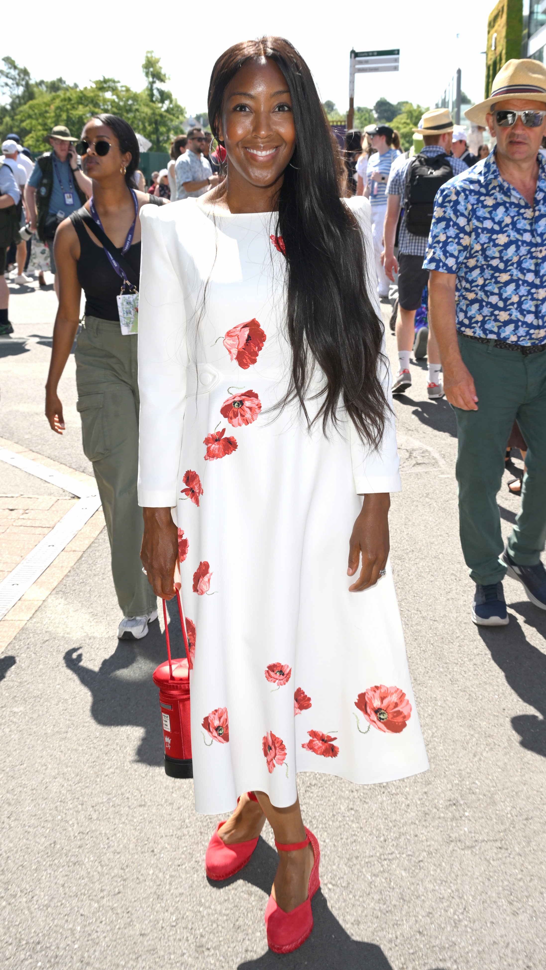 Angellica Bell attends day one of the Wimbledon Tennis Championships at the All England Lawn Tennis and Croquet Club on June 30, 2025