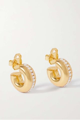 Pacharee Prado Medium Gold-Plated Pearl Earrings