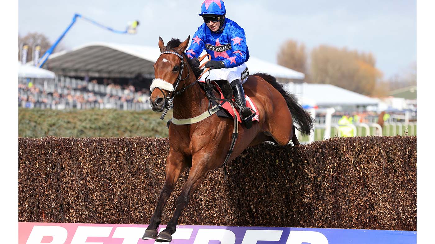 Cue Card ridden by Paddy Brennan during the Betfred Bowl Chase Grand Opening Day - Crabbie's Grand National Festival - Aintree Racecourse
