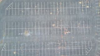 Photo of a derelict car park taken with a V-Copter Falcon Mini