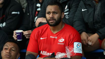 Saracens and England No.8 Billy Vunipola broke his left arm against the Glasgow Warriors