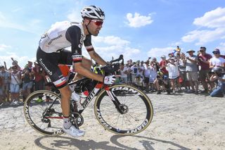 Tom Dumoulin (Sunweb) looked strong on the cobbles