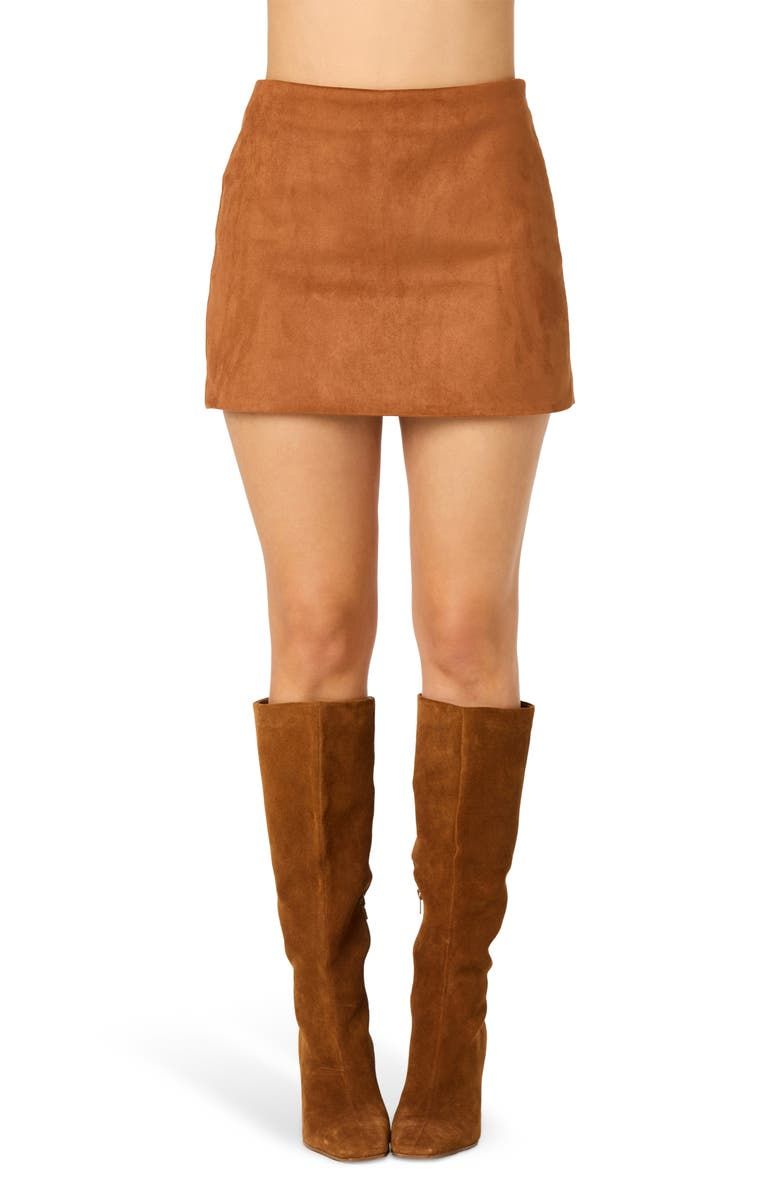 Faux Suede Miniskort
