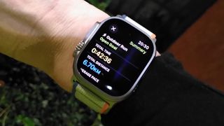 Workout stats on Apple Watch Ultra 2
