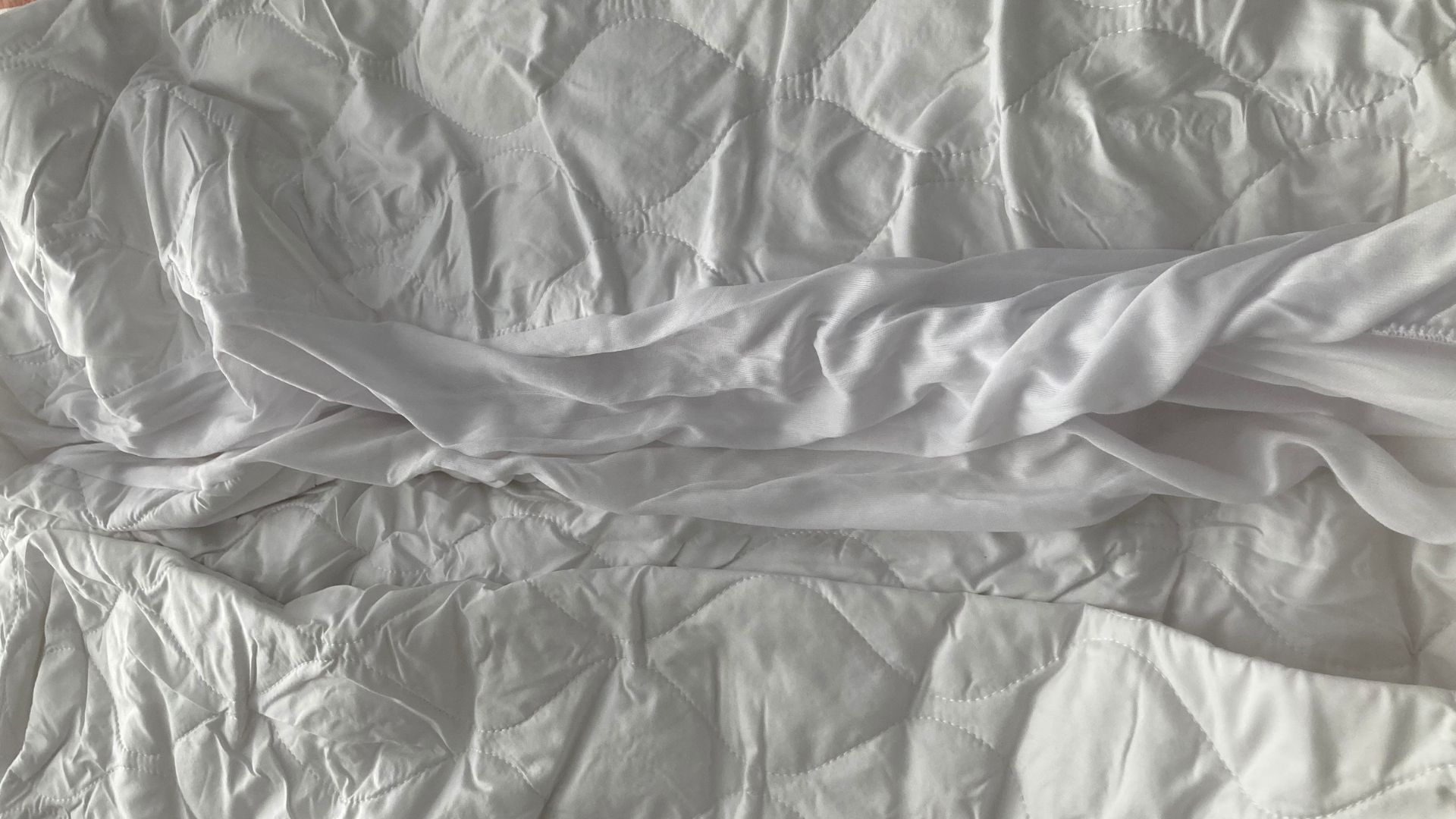 M&amp;amp;S Fresh &amp;amp; Cool Mattress Protector on our tester, Linda's bed