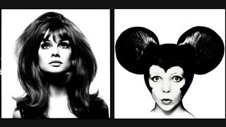 A split-image featuring two hairstyles: a voluminous, layered look on the left and a sleek, circular hairdo reminiscent of mouse ears on the right