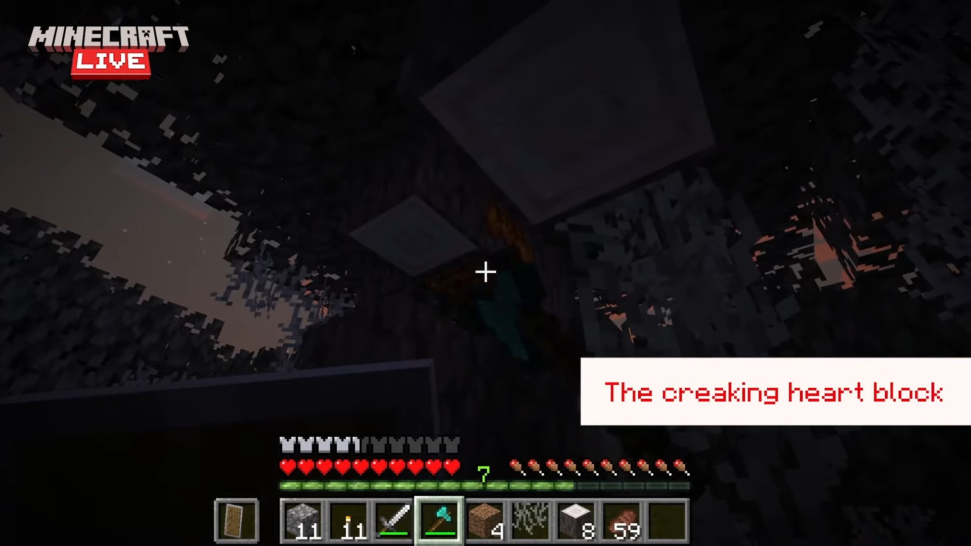 Screenshot of Minecraft Live 2024.