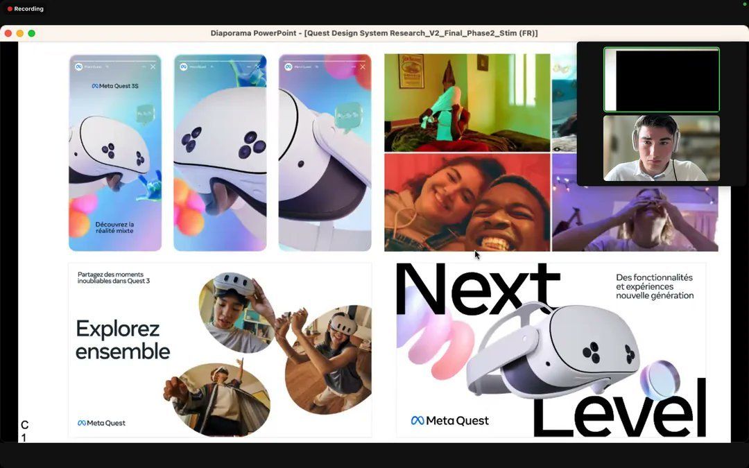 A leaked presentation of a potential Meta Quest 3s headset