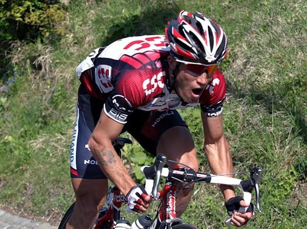 Alexandr Kolobnev (Team CSC) breathing hard.