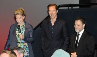 Alice Eve, Benedict Cumberbatch and Bryan Burk