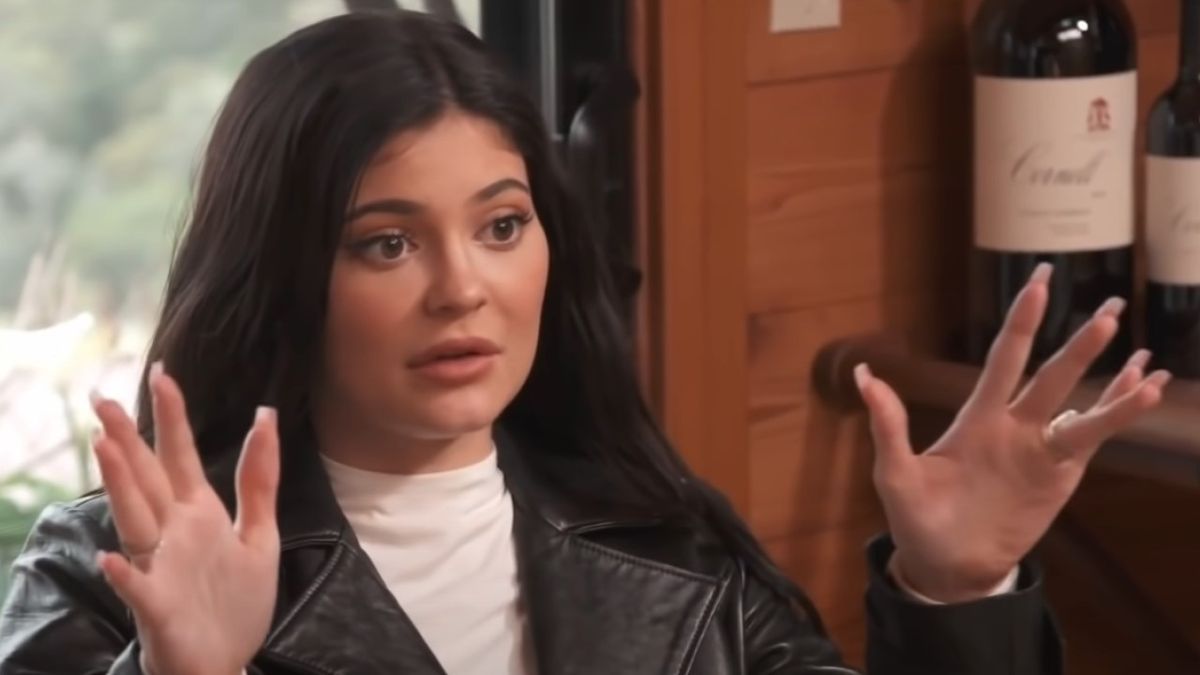 Kylie Jenner holds up her hands on Keeping Up with the Kardashians.